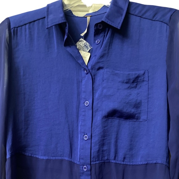 Free People Ultramarin Button Down Blouse - Picture 3 of 11